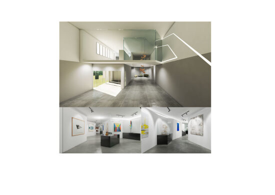La galerie d'art.